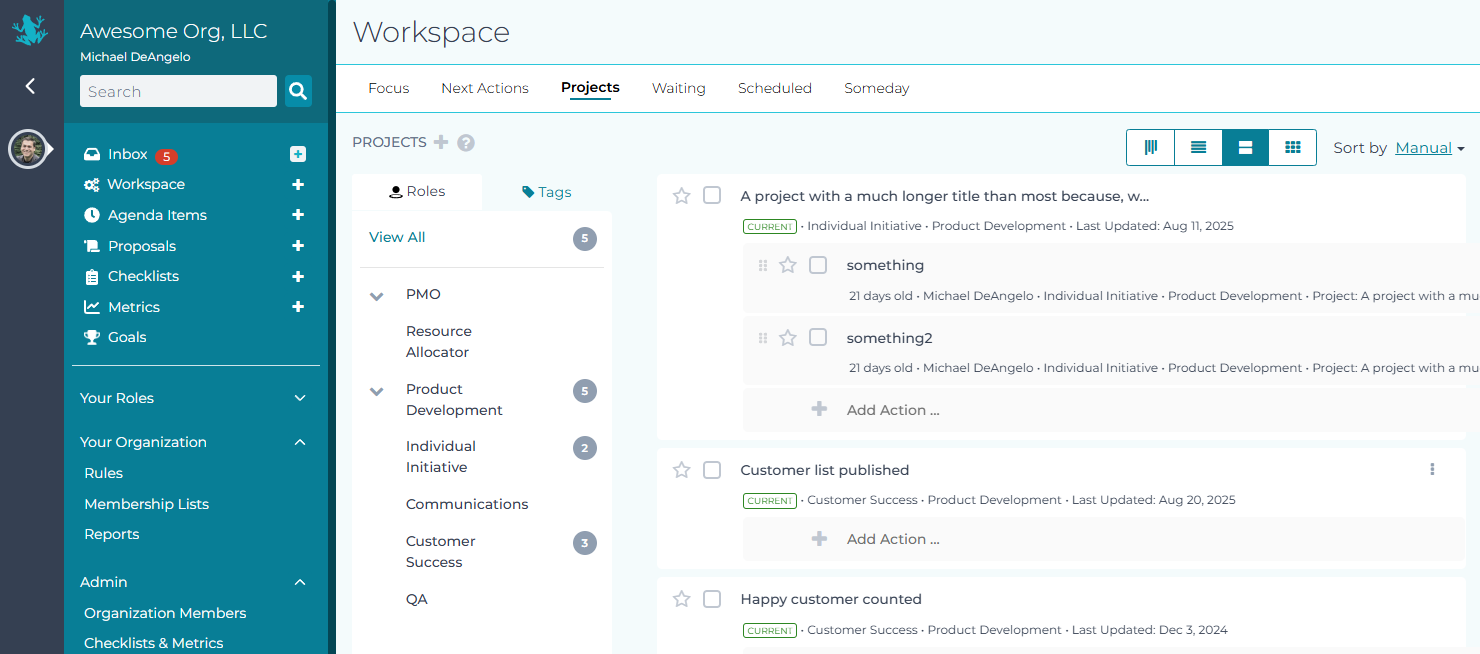 Image showing the Workspace screen